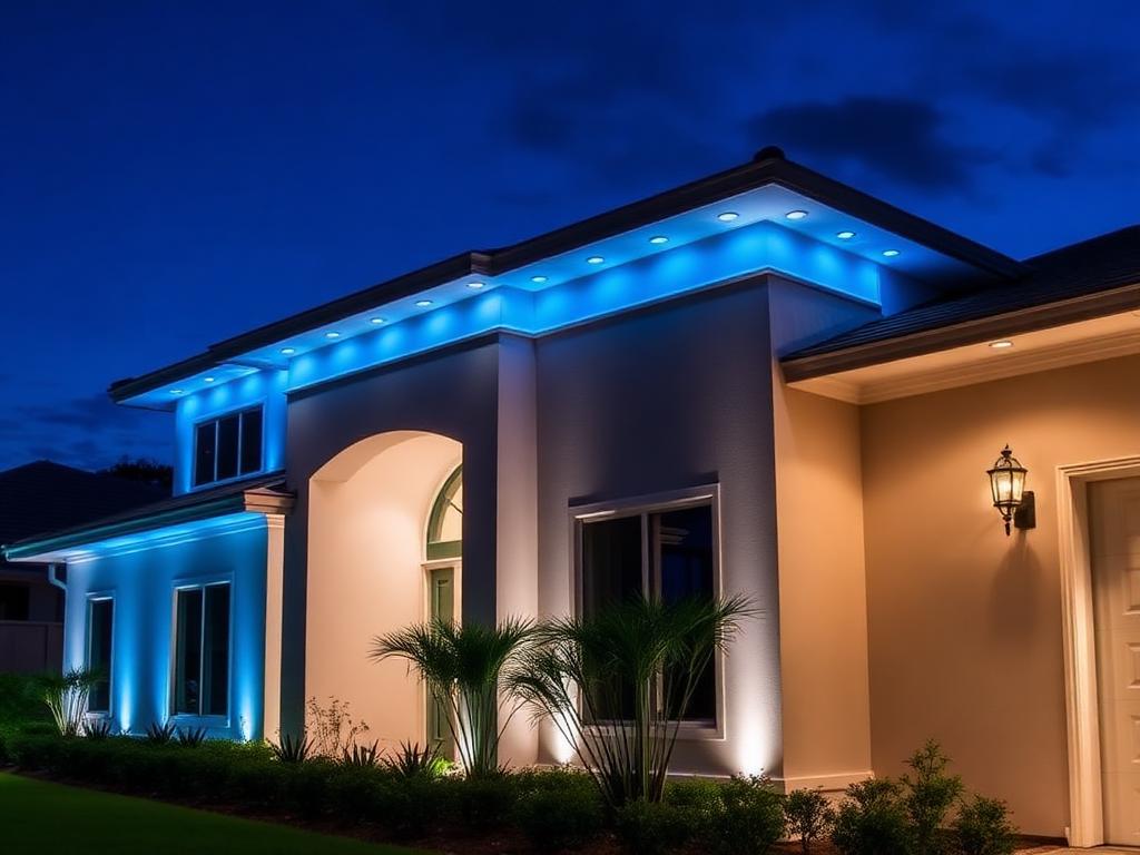 Permanent LED lighting install 1